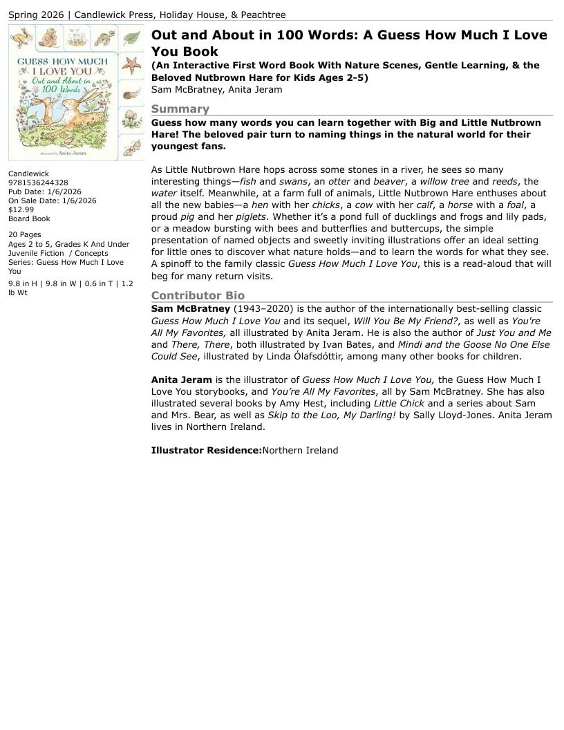 Candlewick Press Spring Books Catalog Weekly Ad January 1 - December 31, 2026