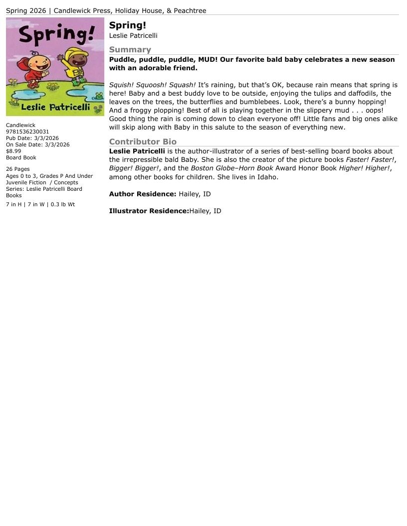 Candlewick Press Spring Books Catalog Weekly Ad January 1 - December 31, 2026