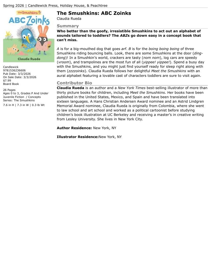 Candlewick Press Spring Books Catalog Weekly Ad January 1 - December 31, 2026