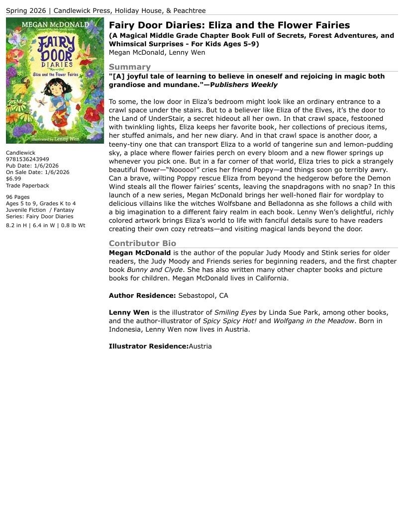 Candlewick Press Spring Books Catalog Weekly Ad January 1 - December 31, 2026