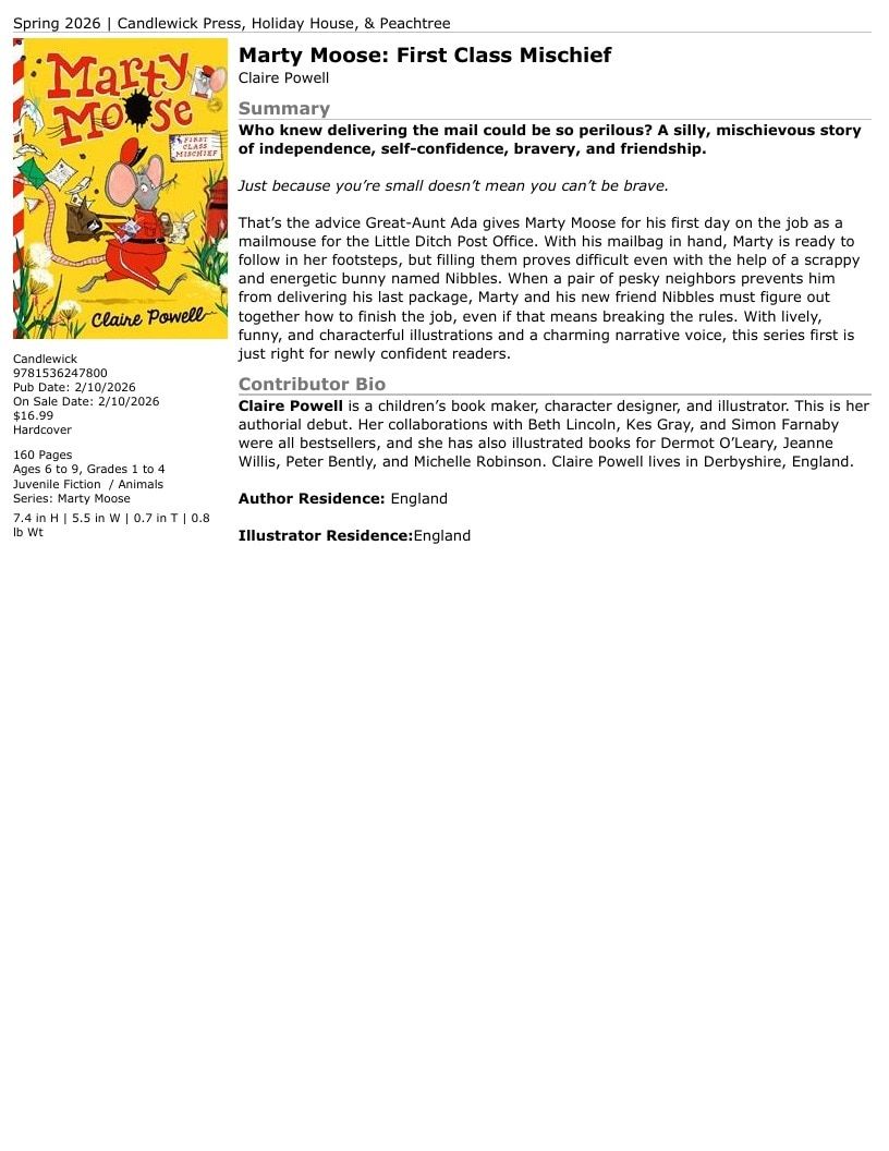 Candlewick Press Spring Books Catalog Weekly Ad January 1 - December 31, 2026