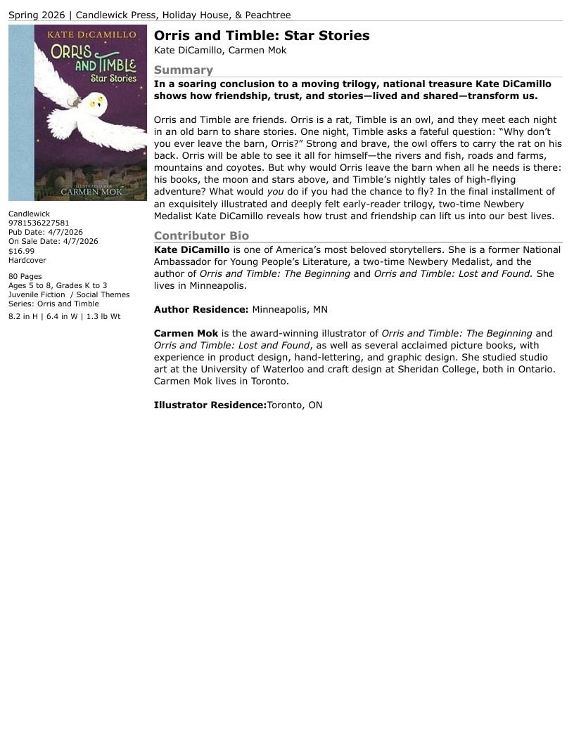 Candlewick Press Spring Books Catalog Weekly Ad January 1 - December 31, 2026