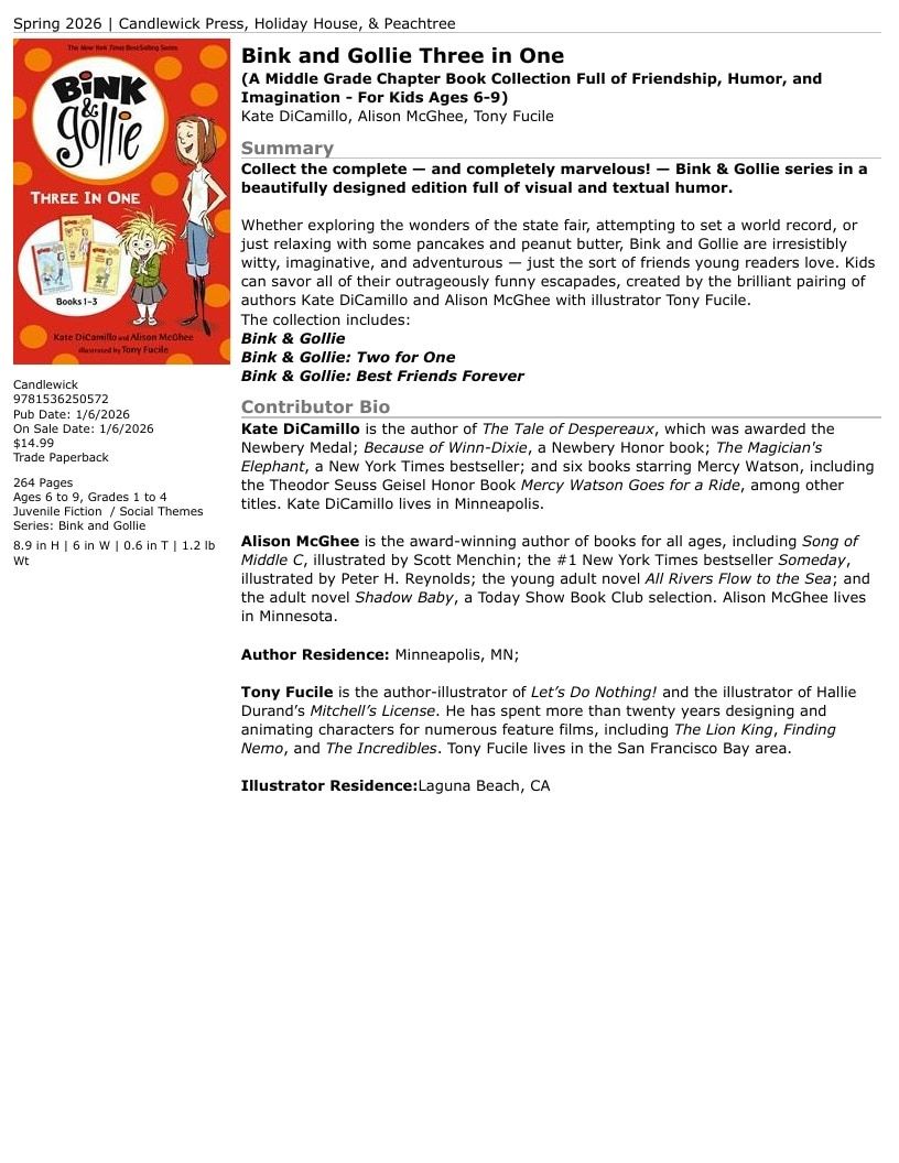 Candlewick Press Spring Books Catalog Weekly Ad January 1 - December 31, 2026