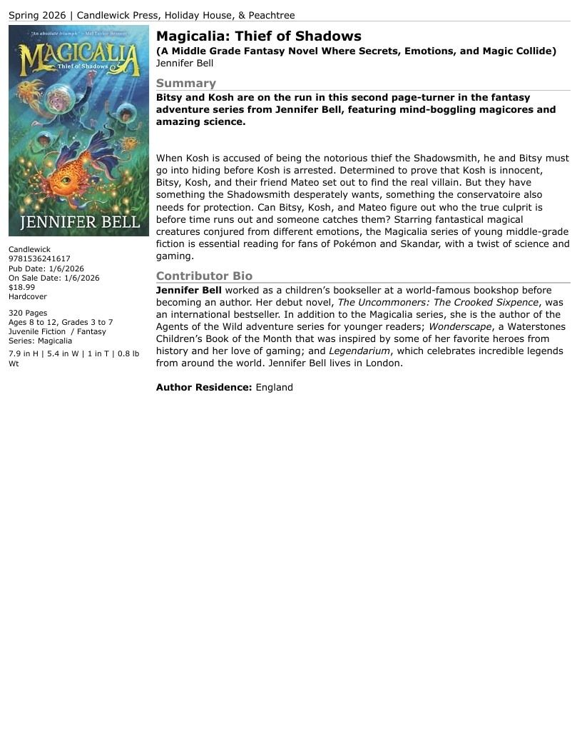 Candlewick Press Spring Books Catalog Weekly Ad January 1 - December 31, 2026