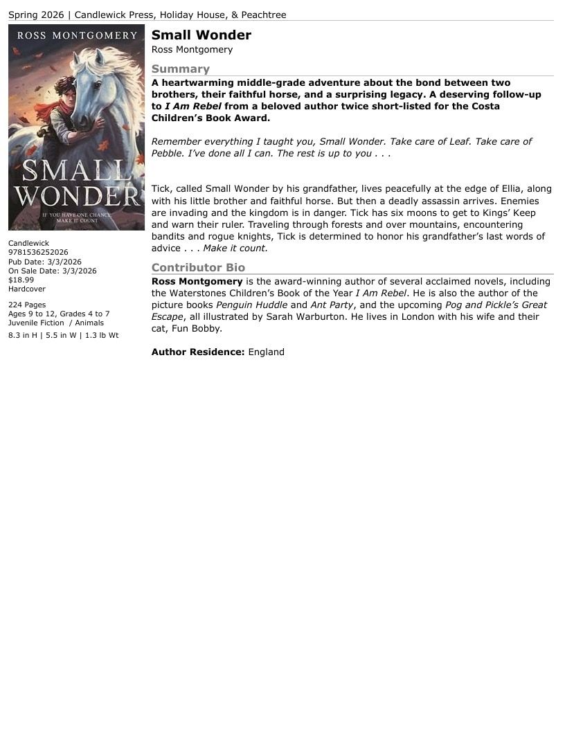 Candlewick Press Spring Books Catalog Weekly Ad January 1 - December 31, 2026