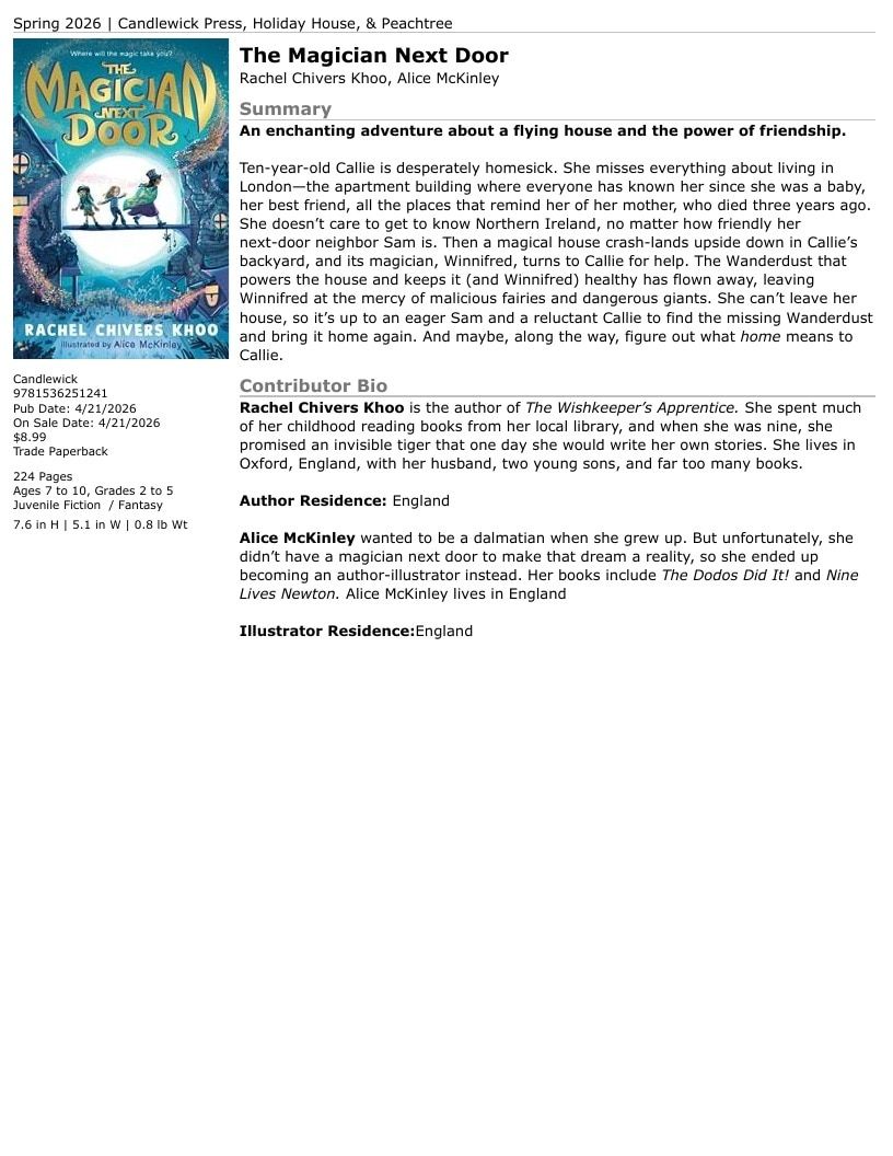 Candlewick Press Spring Books Catalog Weekly Ad January 1 - December 31, 2026