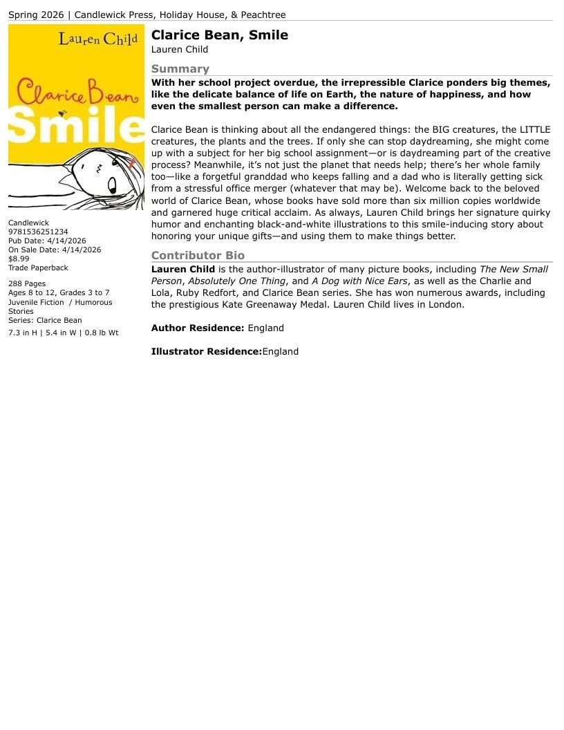 Candlewick Press Spring Books Catalog Weekly Ad January 1 - December 31, 2026