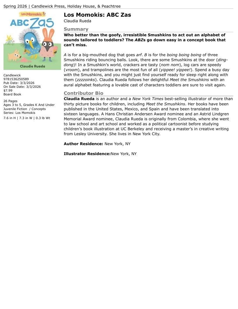Candlewick Press Spring Books Catalog Weekly Ad January 1 - December 31, 2026