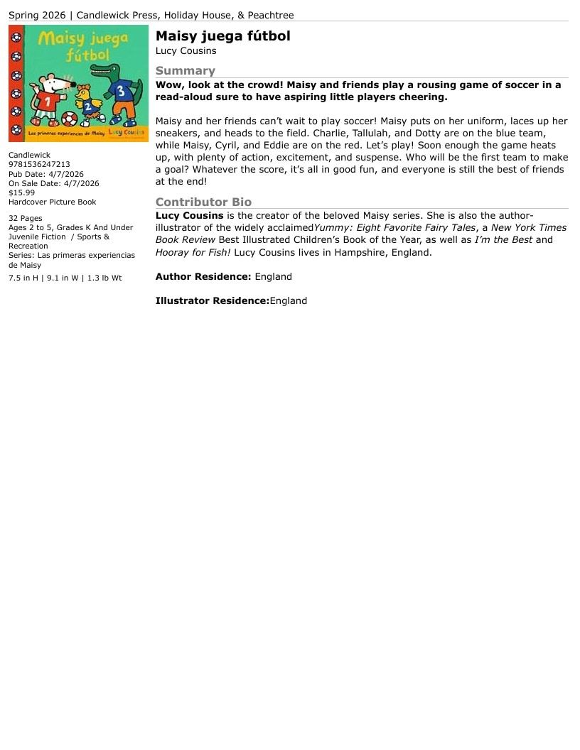 Candlewick Press Spring Books Catalog Weekly Ad January 1 - December 31, 2026