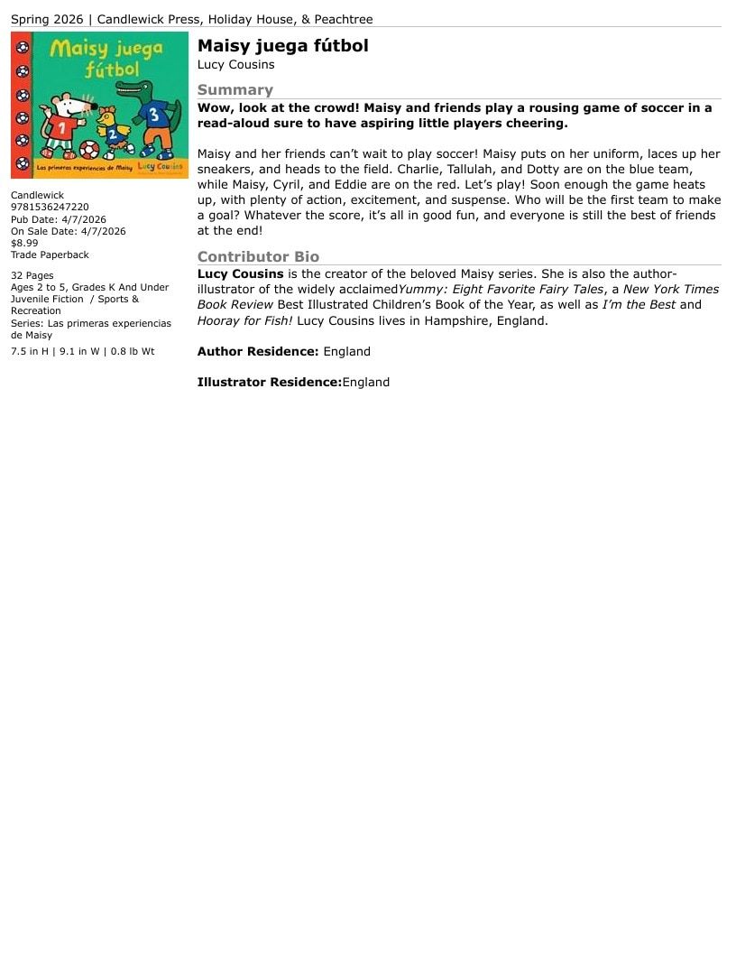 Candlewick Press Spring Books Catalog Weekly Ad January 1 - December 31, 2026