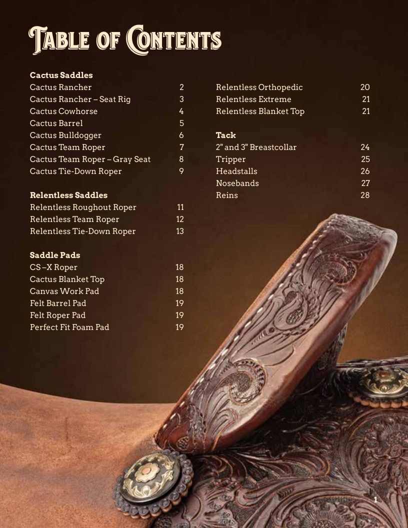 Cactus Saddlery Saddles and Tack Catalog Weekly Ad January 1 - December 31, 2026