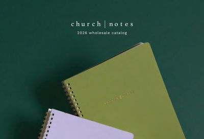 Church Notes Stationery Catalog Weekly Ad January 1 - December 31, 2026