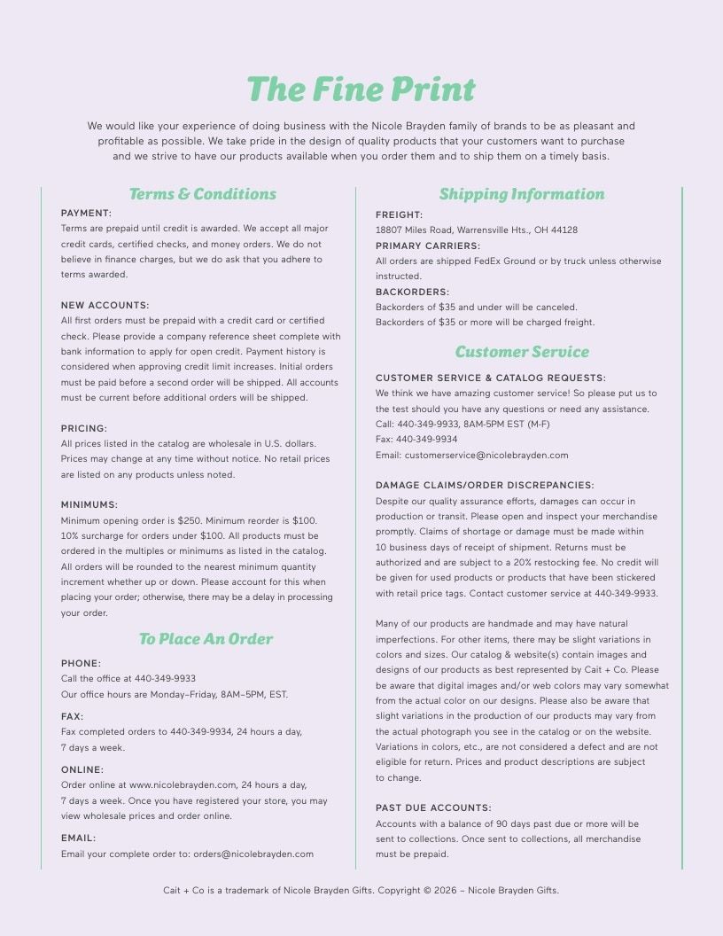 Cait + Co Bath and Gift Catalog Weekly Ad January 1 - December 31, 2026
