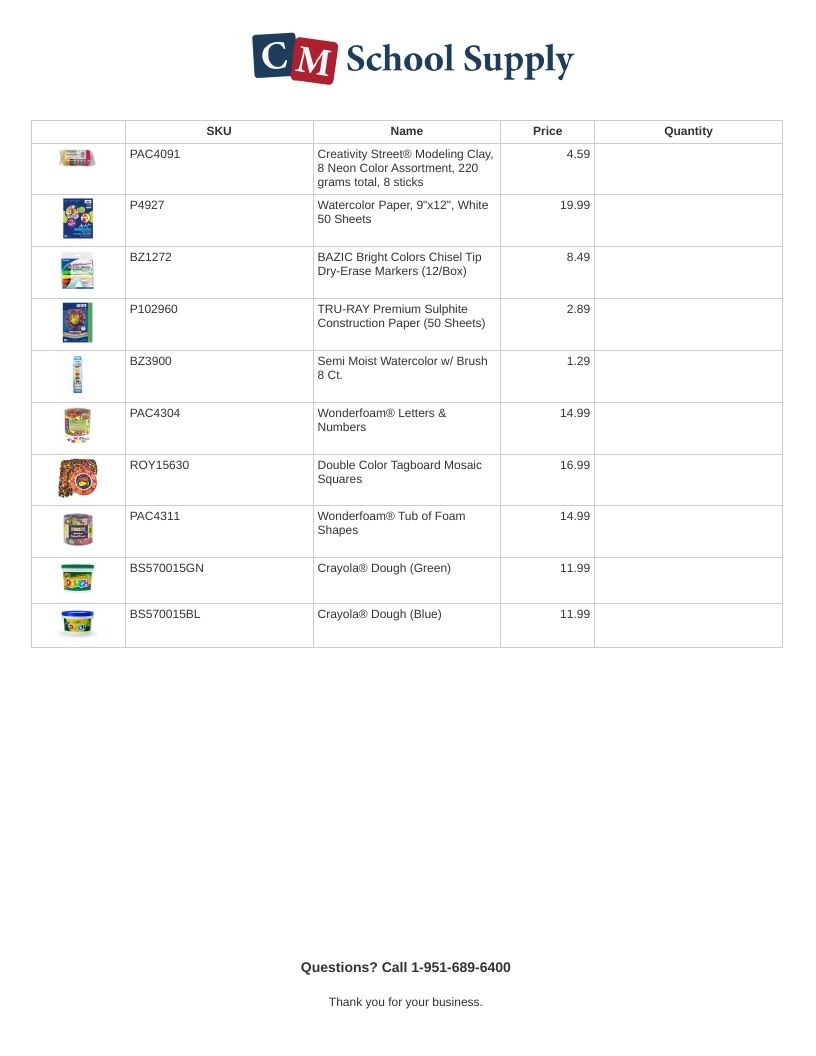 CM School Supply School Consumables Catalog Weekly Ad January 1 - December 31, 2026