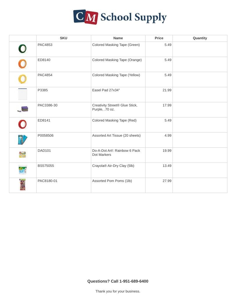 CM School Supply School Consumables Catalog Weekly Ad January 1 - December 31, 2026