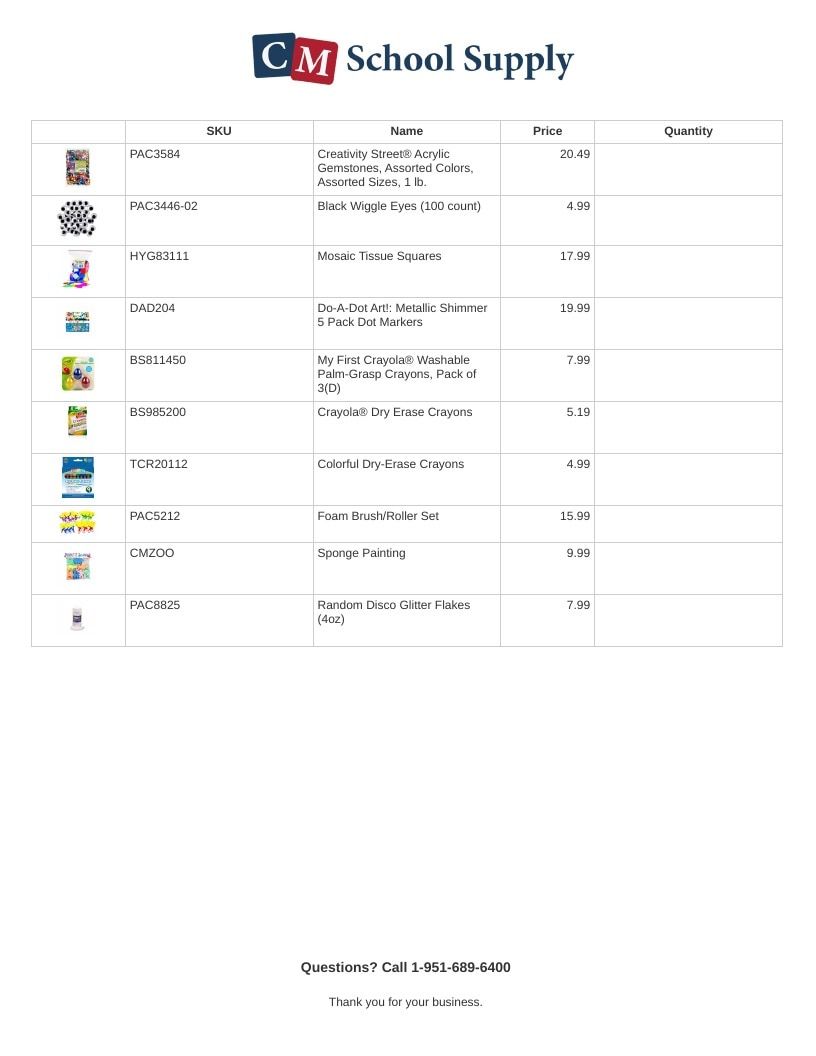 CM School Supply School Consumables Catalog Weekly Ad January 1 - December 31, 2026