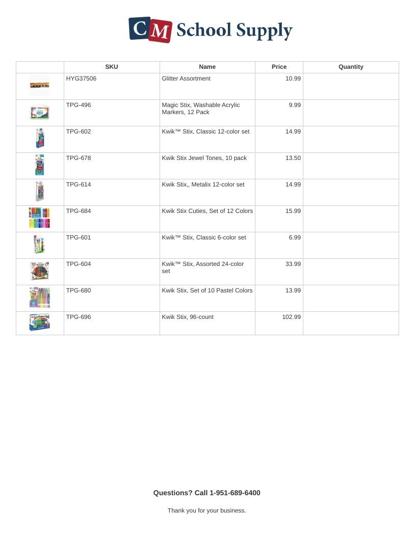 CM School Supply School Consumables Catalog Weekly Ad January 1 - December 31, 2026