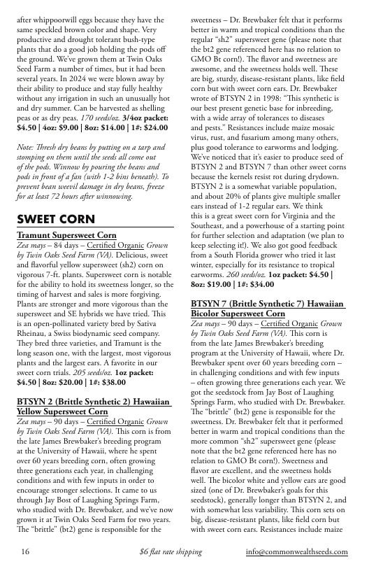 Common Wealth Seed Growers Seed Catalog Weekly Ad January 1 - December 31, 2026