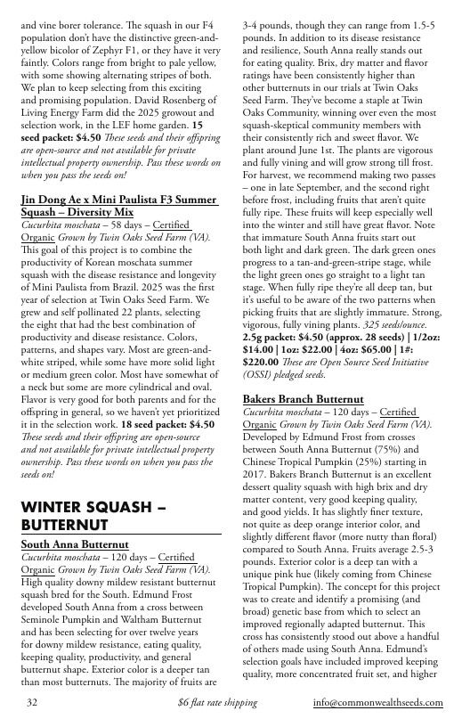 Common Wealth Seed Growers Seed Catalog Weekly Ad January 1 - December 31, 2026