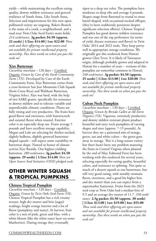 Common Wealth Seed Growers Seed Catalog Weekly Ad January 1 - December 31, 2026