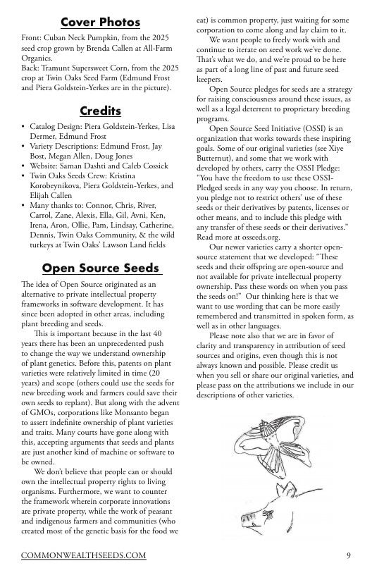 Common Wealth Seed Growers Seed Catalog Weekly Ad January 1 - December 31, 2026