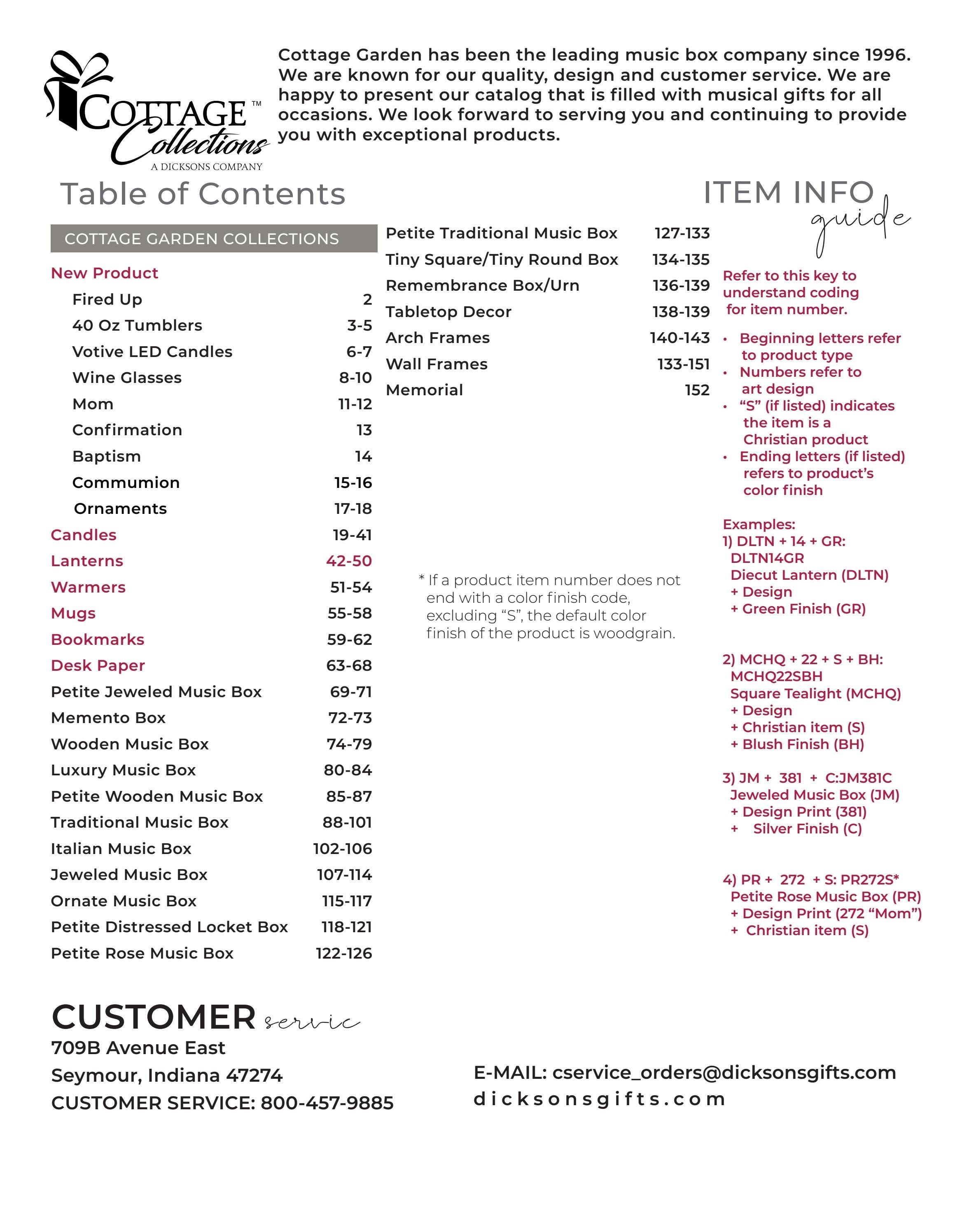 Cottage Collections Annual Gift Catalog Weekly Ad January 1 - December 31, 2026