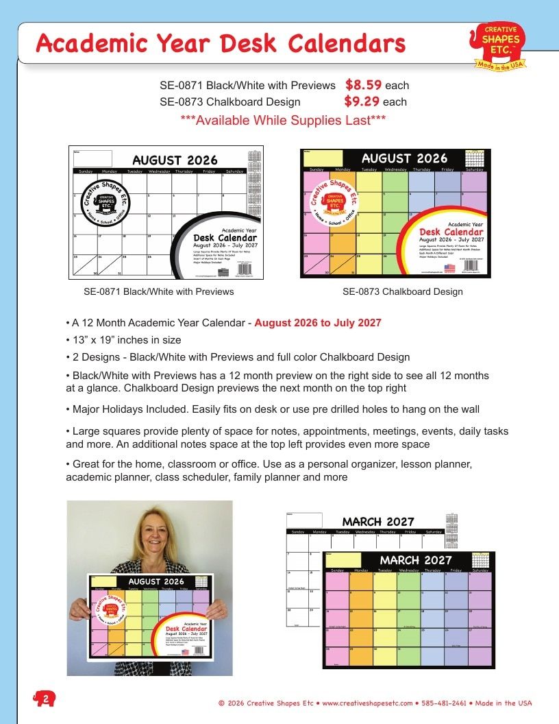 Creative Shapes Etc. Classroom Decorations Catalog Weekly Ad January 1 - December 31, 2026