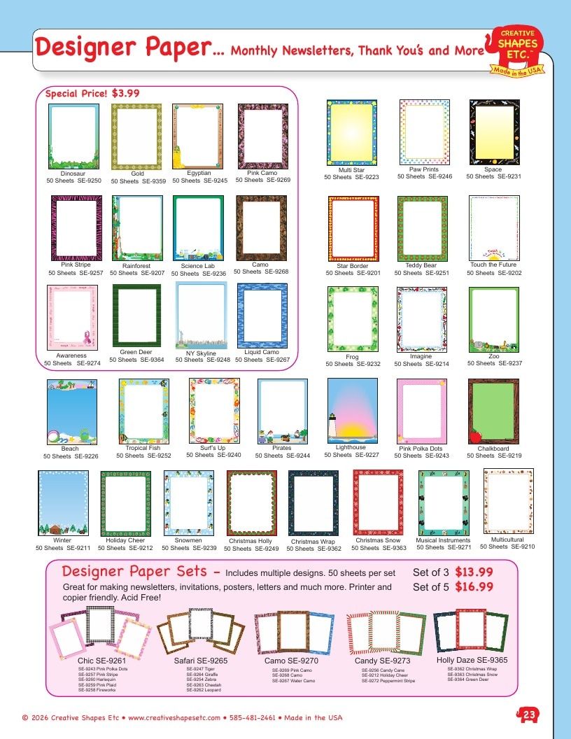 Creative Shapes Etc. Classroom Decorations Catalog Weekly Ad January 1 - December 31, 2026