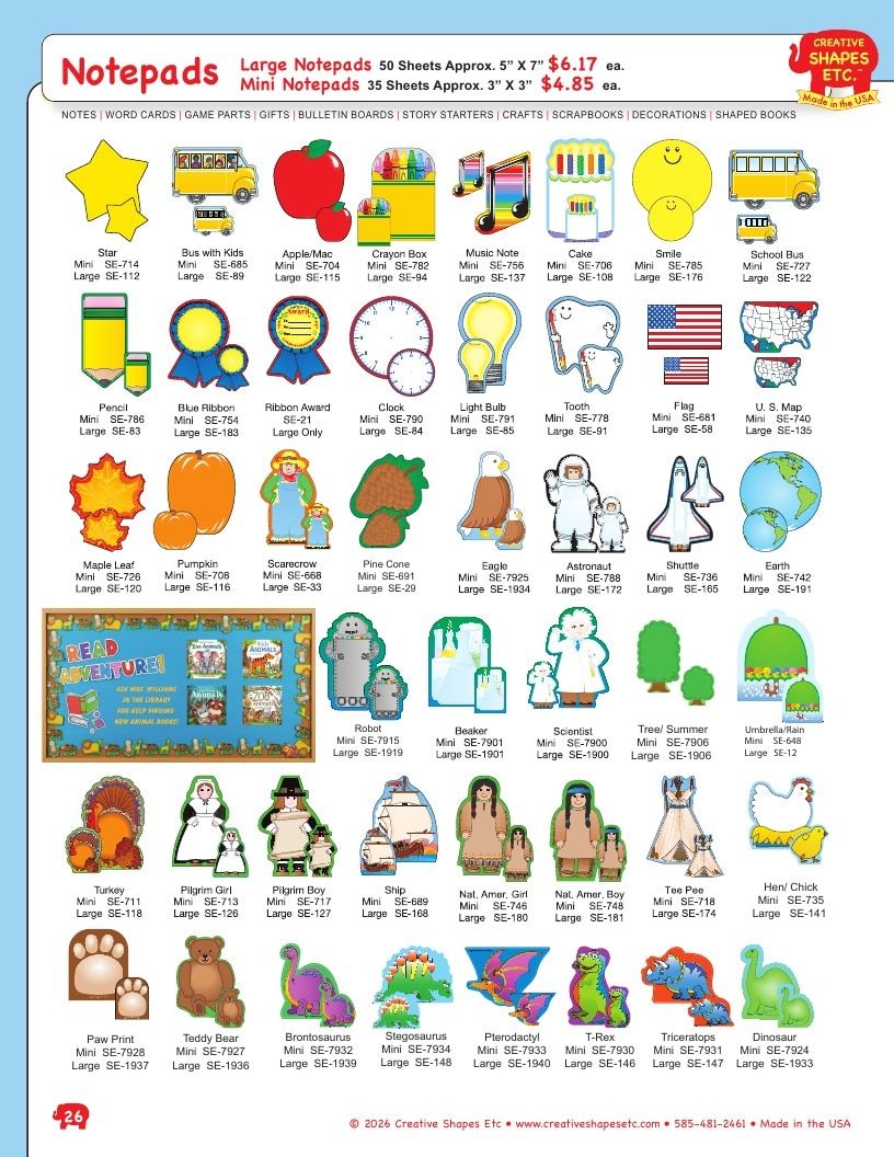 Creative Shapes Etc. Classroom Decorations Catalog Weekly Ad January 1 - December 31, 2026