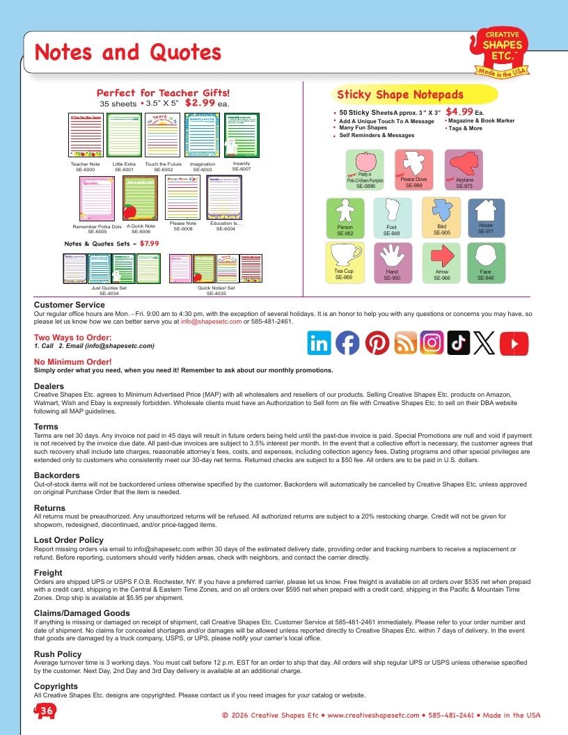 Creative Shapes Etc. Classroom Decorations Catalog Weekly Ad January 1 - December 31, 2026