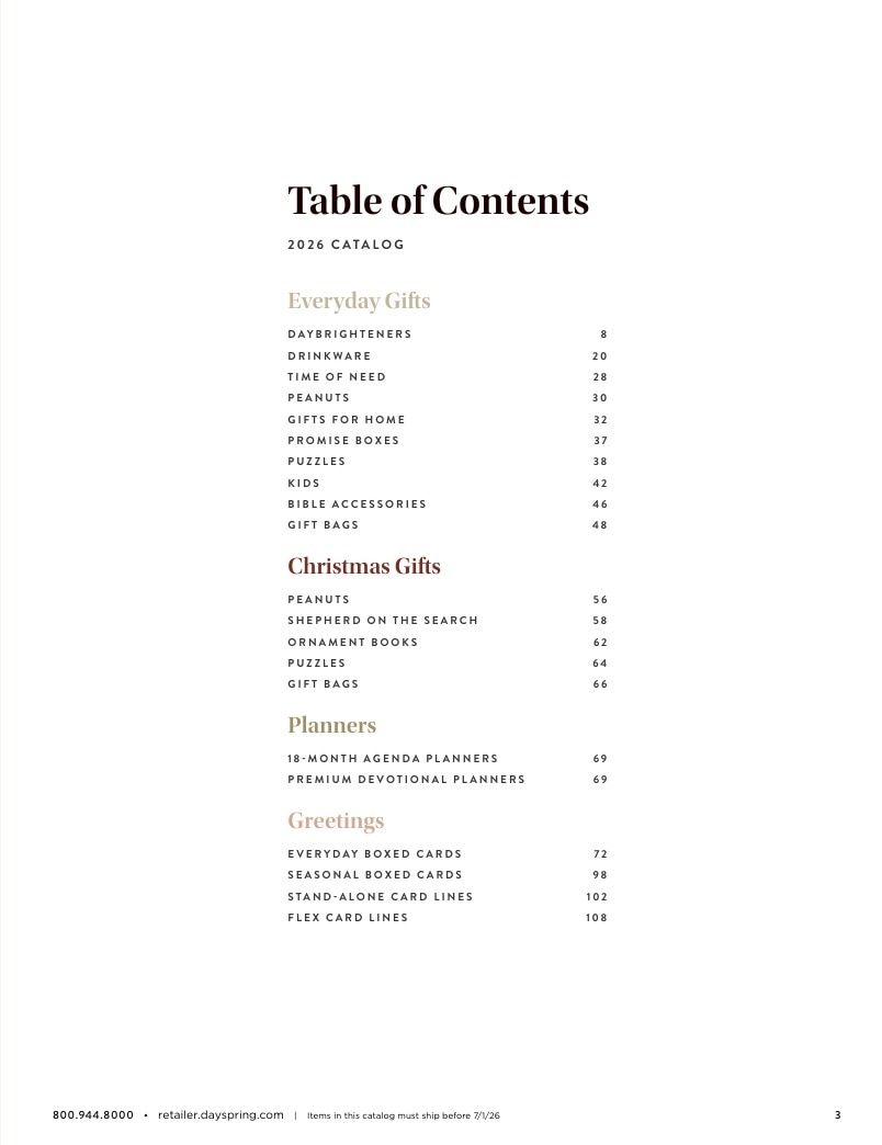 DaySpring Everyday Gifts and Greetings Catalog Weekly Ad January 1 - December 31, 2026
