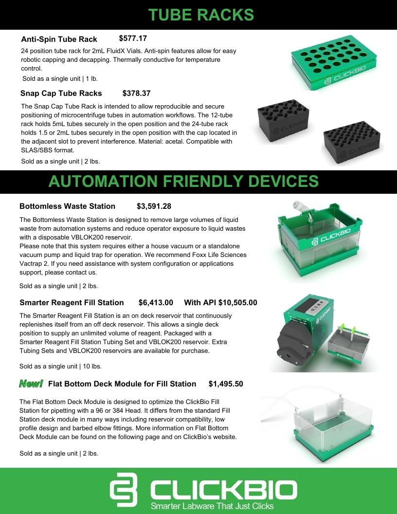 ClickBio Laboratory Products Catalog Weekly Ad January 1 - December 31, 2026