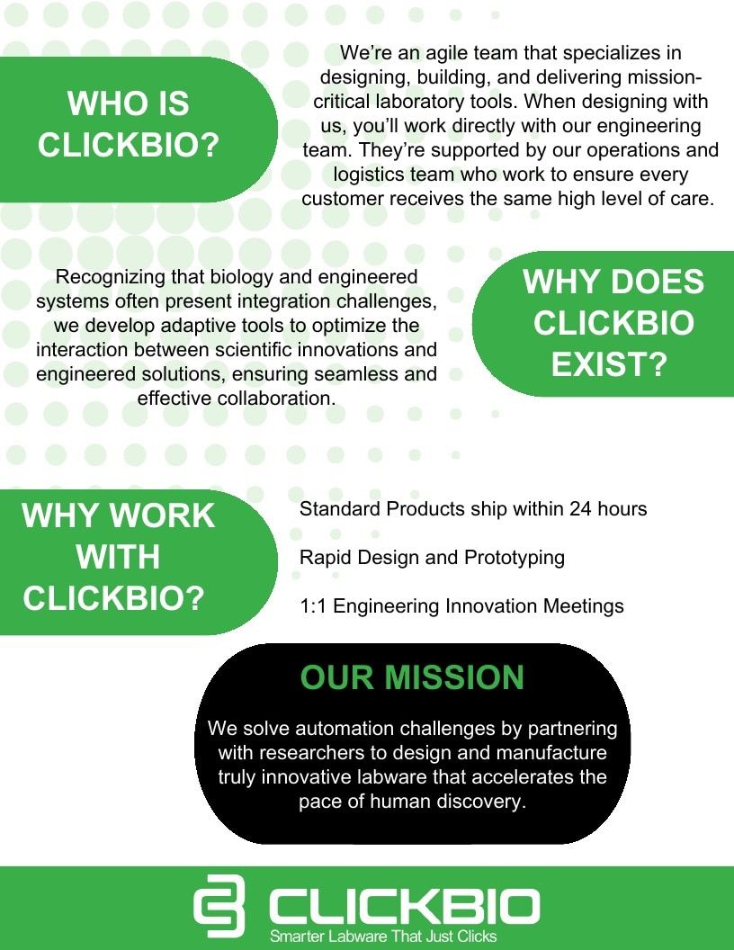 ClickBio Laboratory Products Catalog Weekly Ad January 1 - December 31, 2026