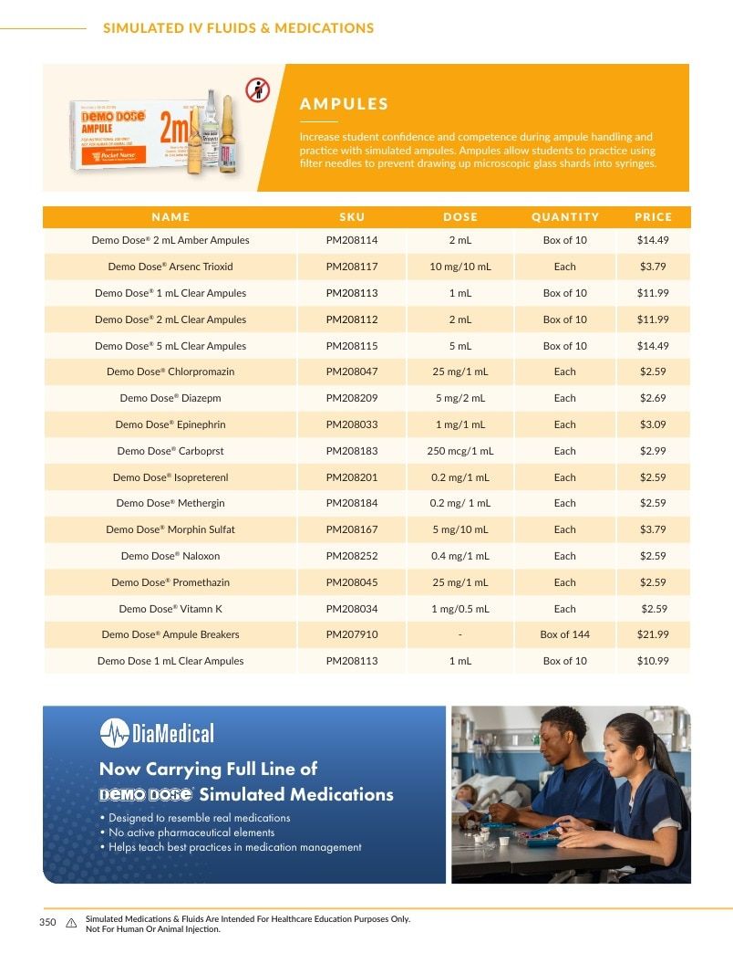 DiaMedical USA Healthcare Education Catalog Weekly Ad January 1 - December 31, 2026