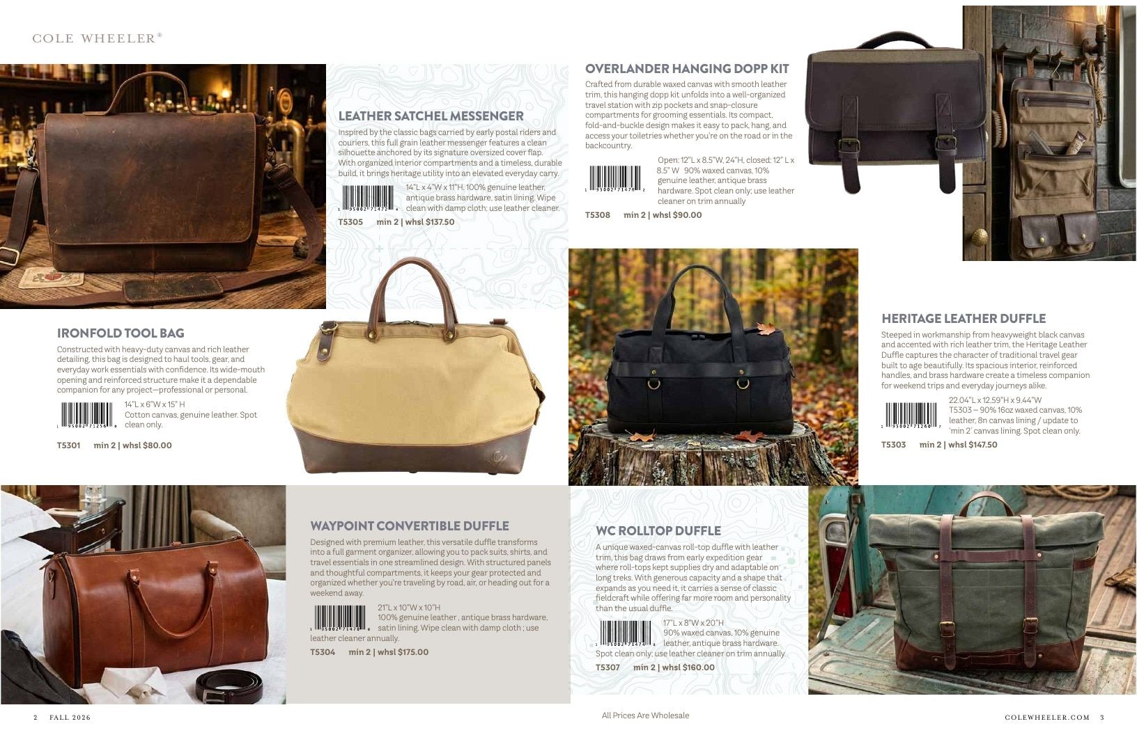 Cole Wheeler Fall Men's Accessories Catalog Weekly Ad January 1 - December 31, 2026