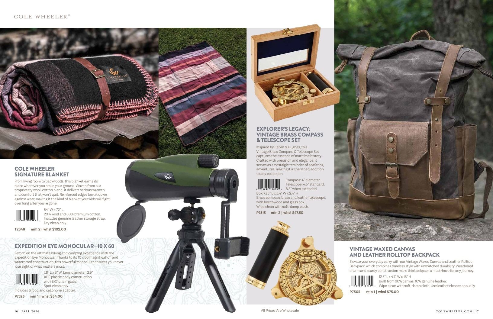 Cole Wheeler Fall Men's Accessories Catalog Weekly Ad January 1 - December 31, 2026