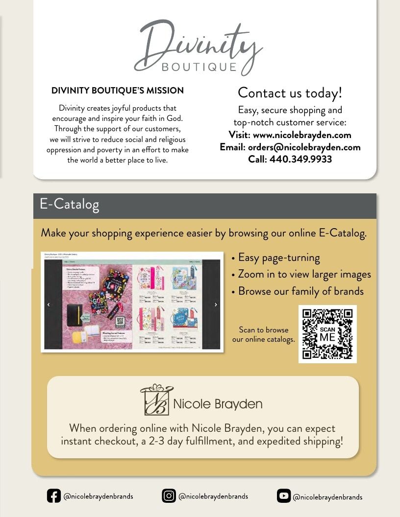 Divinity Boutique Faith Inspired Gift Catalog Weekly Ad January 1 - December 31, 2026