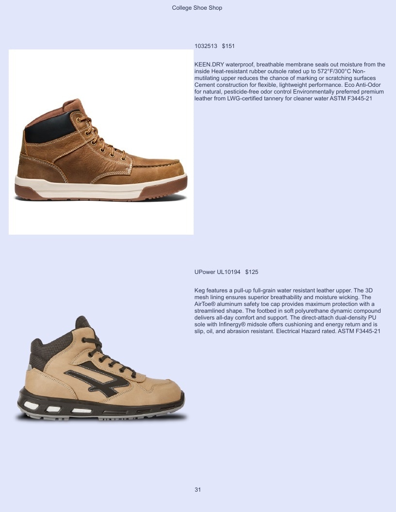 College Shoe Shop Safety Footwear Catalog Weekly Ad January 1 - December 31, 2026