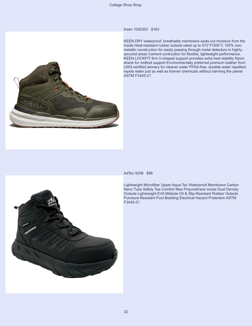 College Shoe Shop Safety Footwear Catalog Weekly Ad January 1 - December 31, 2026