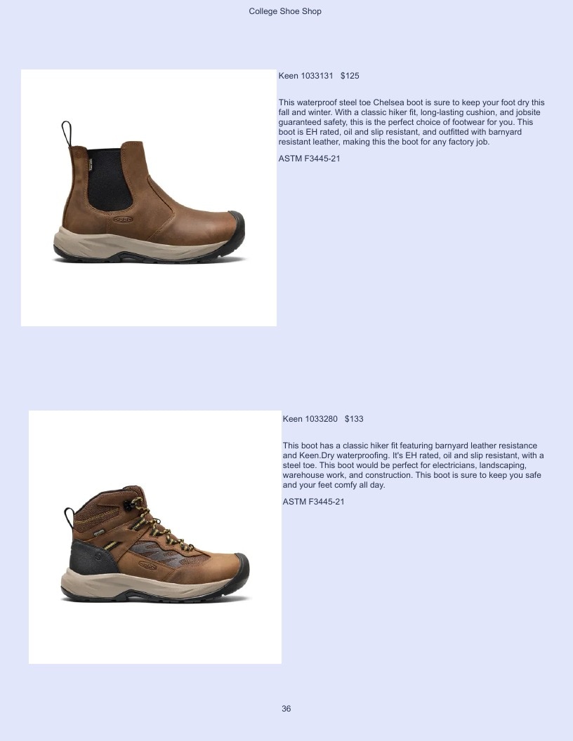 College Shoe Shop Safety Footwear Catalog Weekly Ad January 1 - December 31, 2026