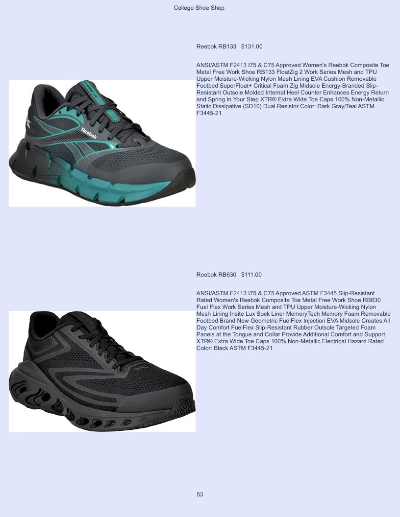 College Shoe Shop Safety Footwear Catalog Weekly Ad January 1 - December 31, 2026
