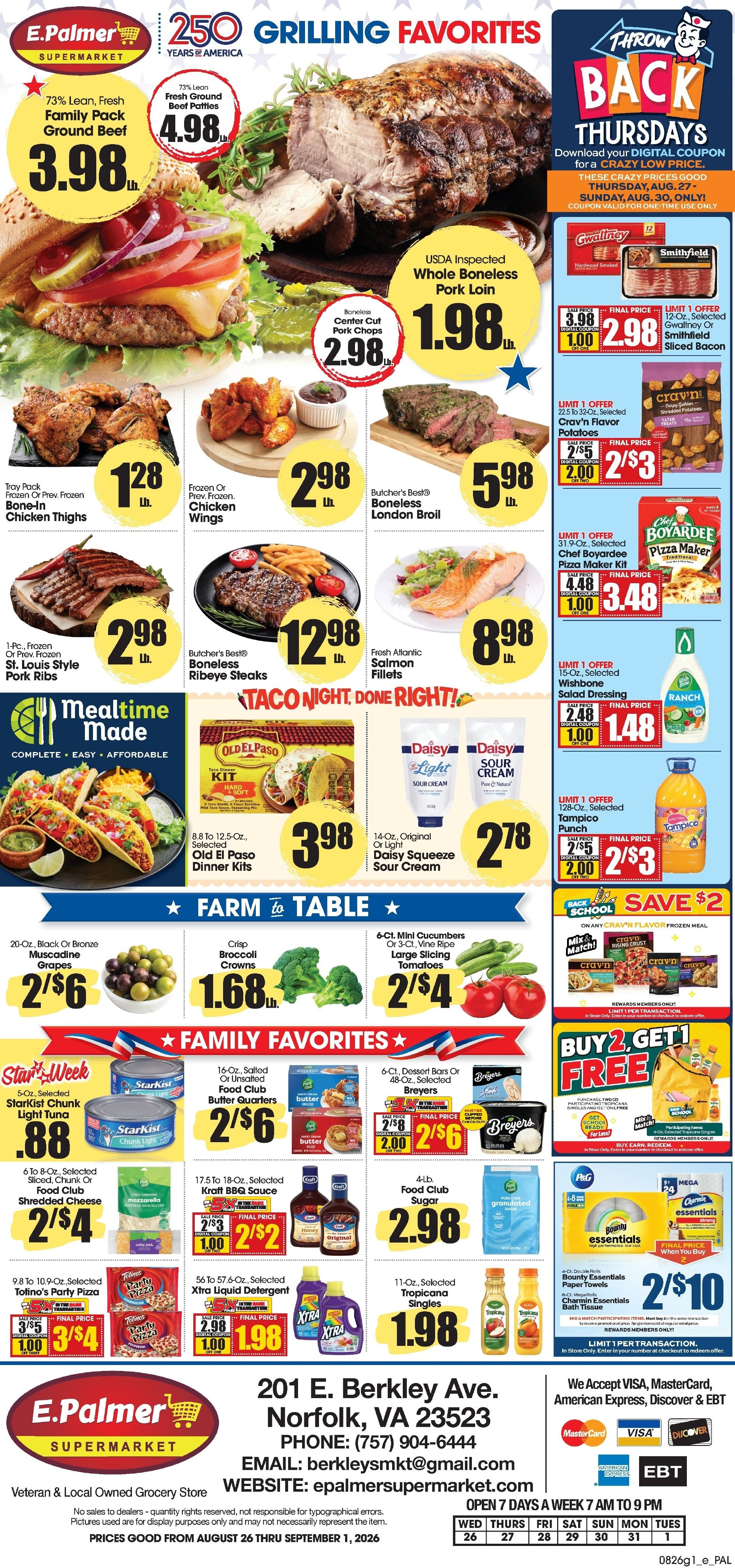 E. Palmer Supermarket Weekly Ad August 26 - September 1, 2026