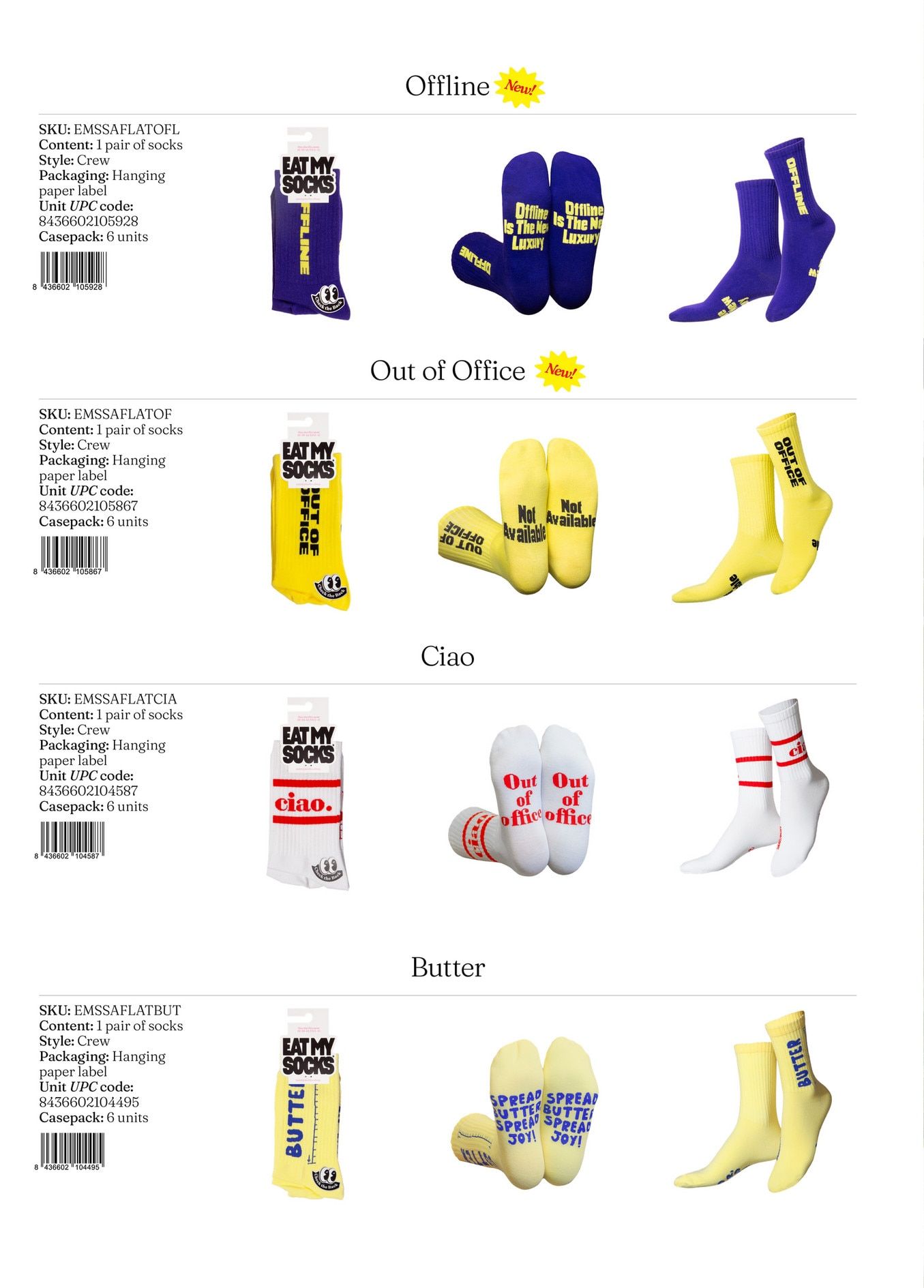 Eat My Socks Spring and Summer Accessories Catalog Weekly Ad January 1 - December 31, 2026