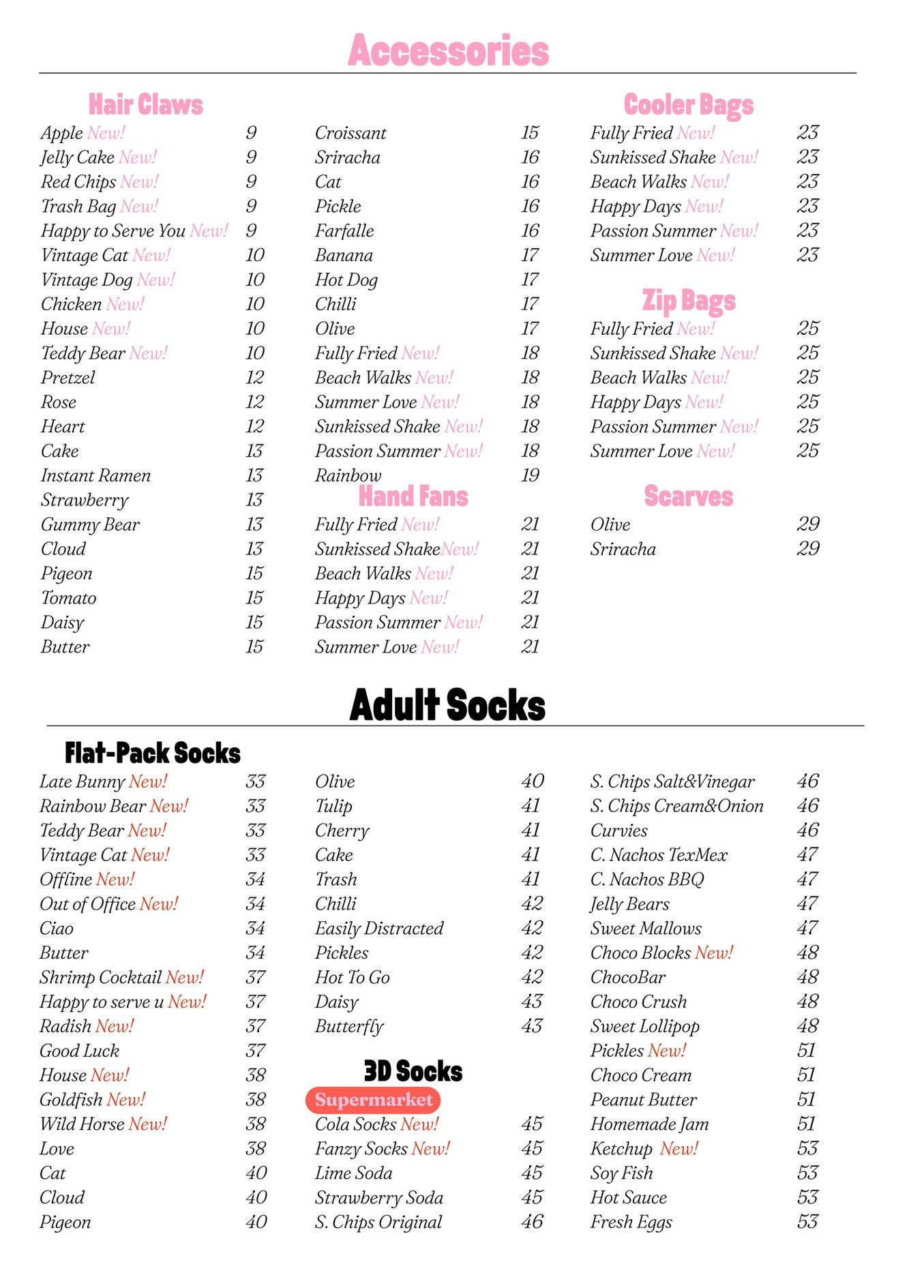 Eat My Socks Spring and Summer Accessories Catalog Weekly Ad January 1 - December 31, 2026