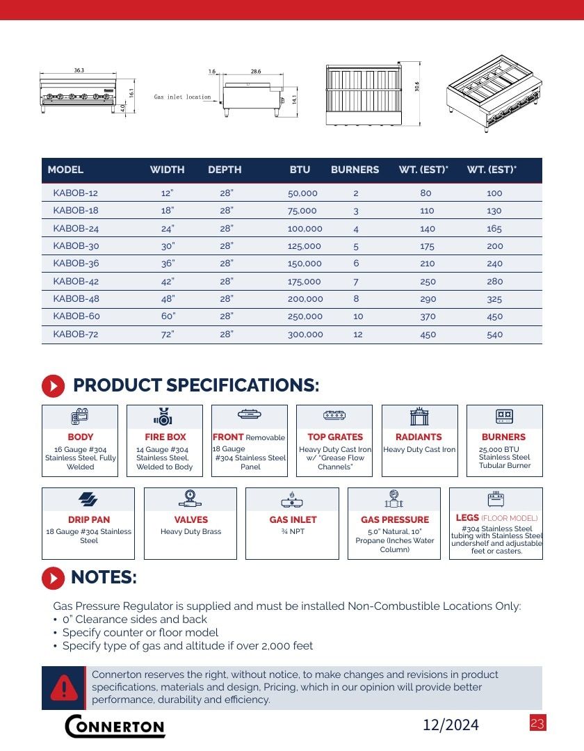 Connerton Commercial Cooking Equipment Catalog Weekly Ad January 1 - December 31, 2026