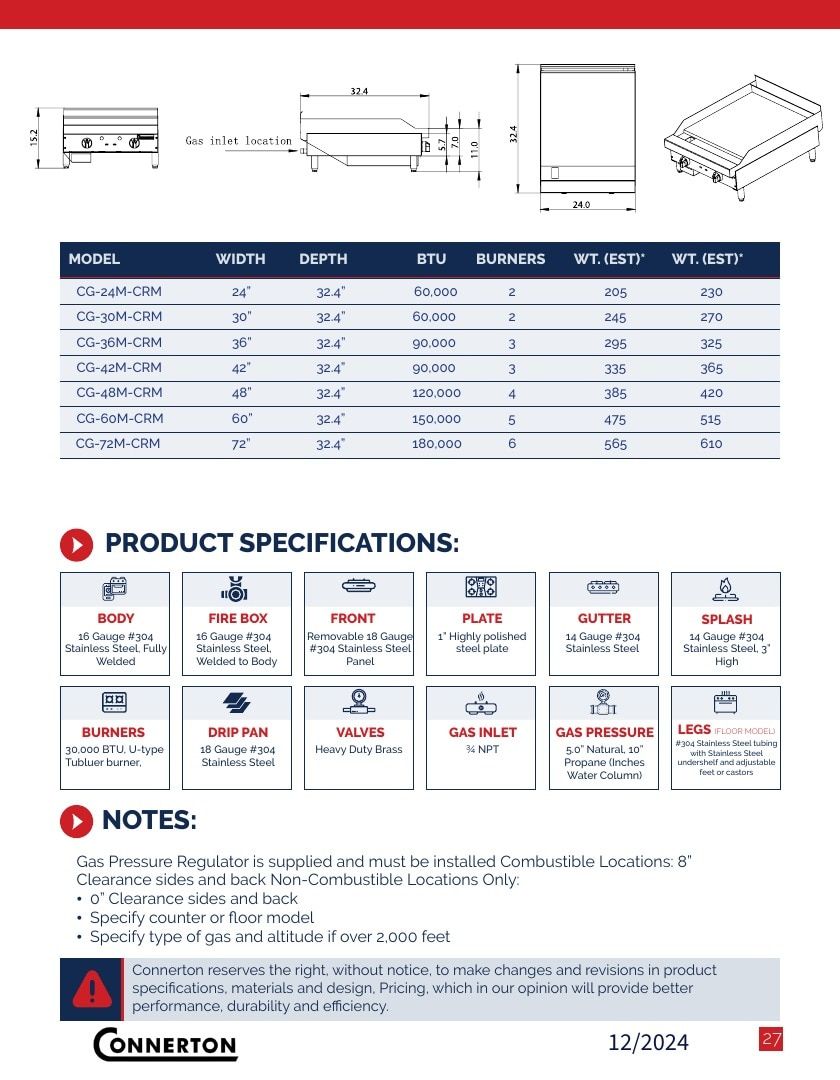 Connerton Commercial Cooking Equipment Catalog Weekly Ad January 1 - December 31, 2026