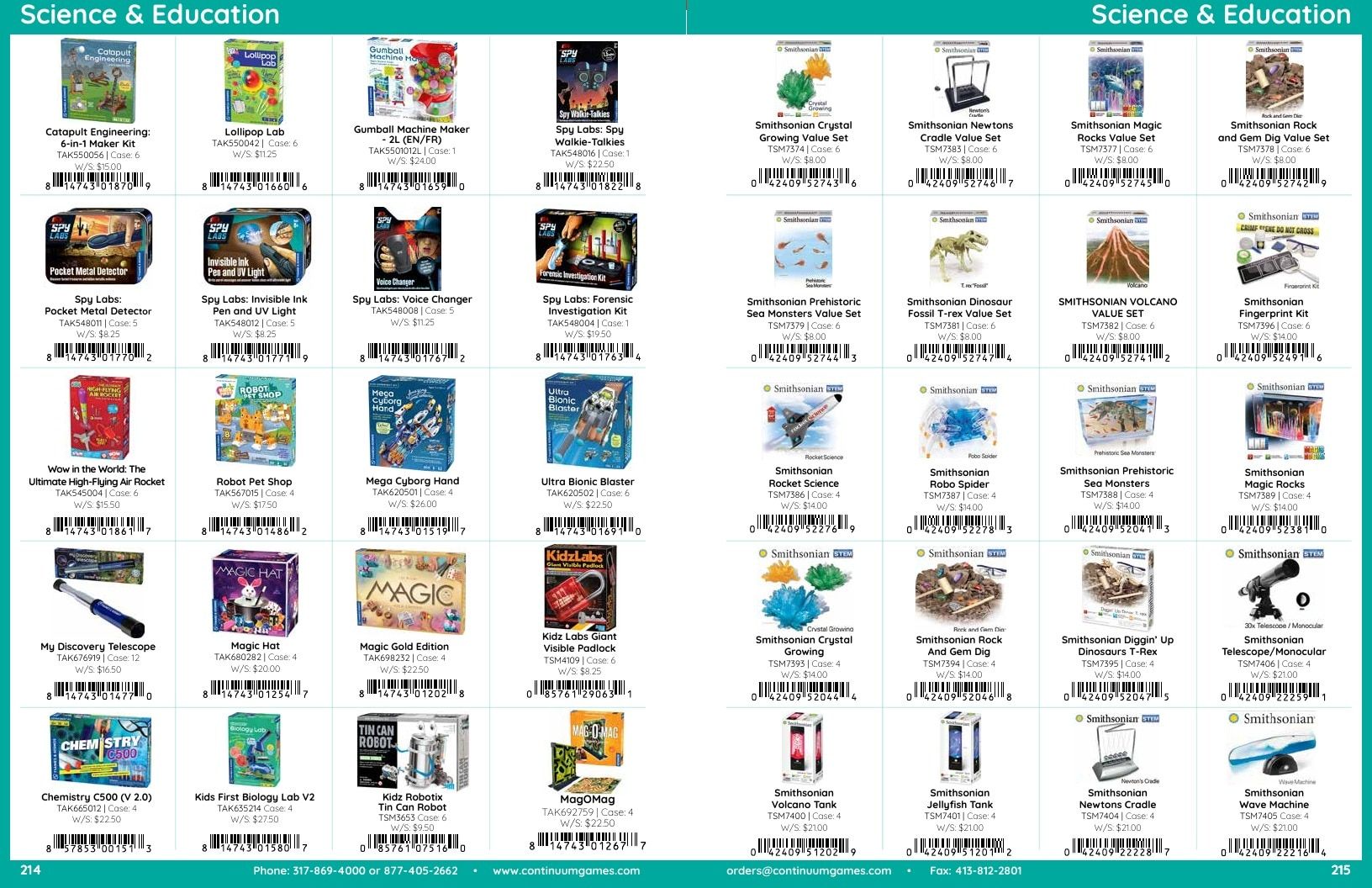 Continuum Games Annual Games Catalog Weekly Ad January 1 - December 31, 2026