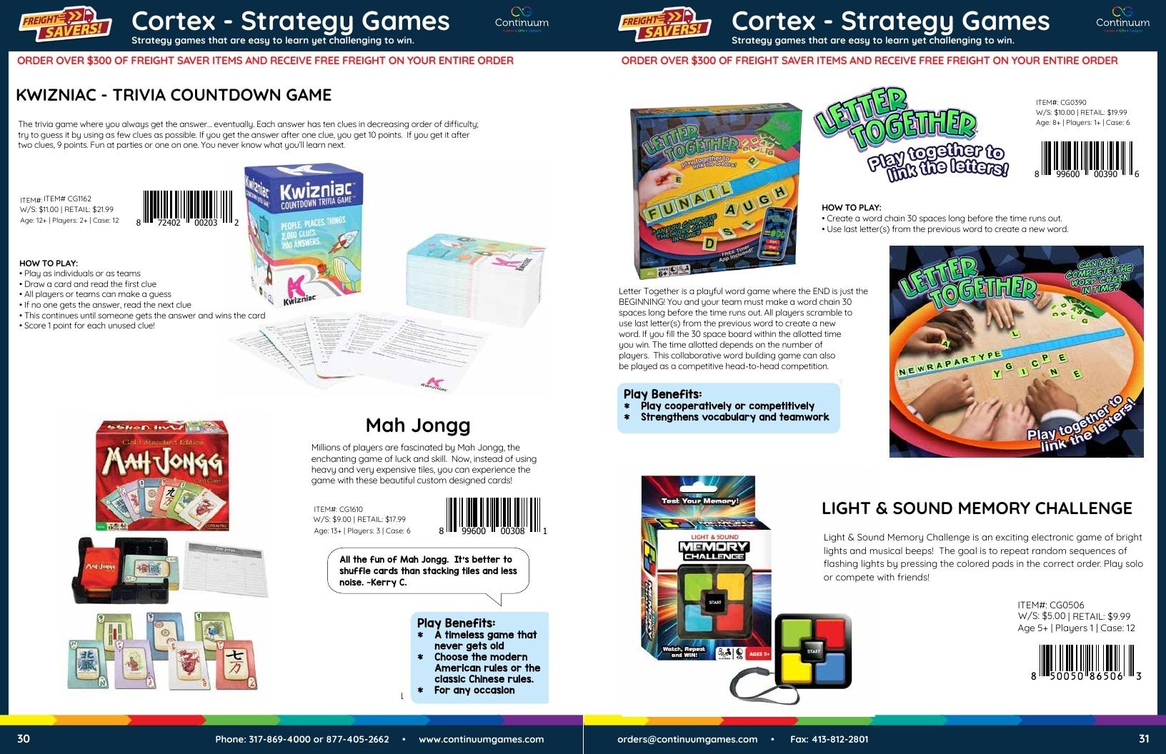 Continuum Games Annual Games Catalog Weekly Ad January 1 - December 31, 2026