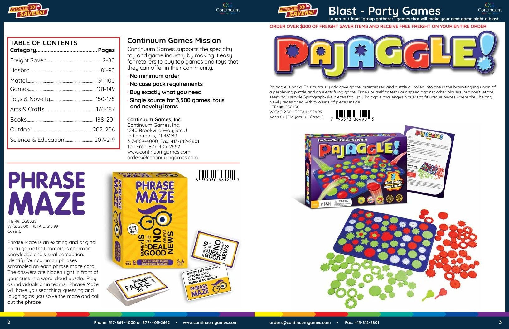 Continuum Games Annual Games Catalog Weekly Ad January 1 - December 31, 2026