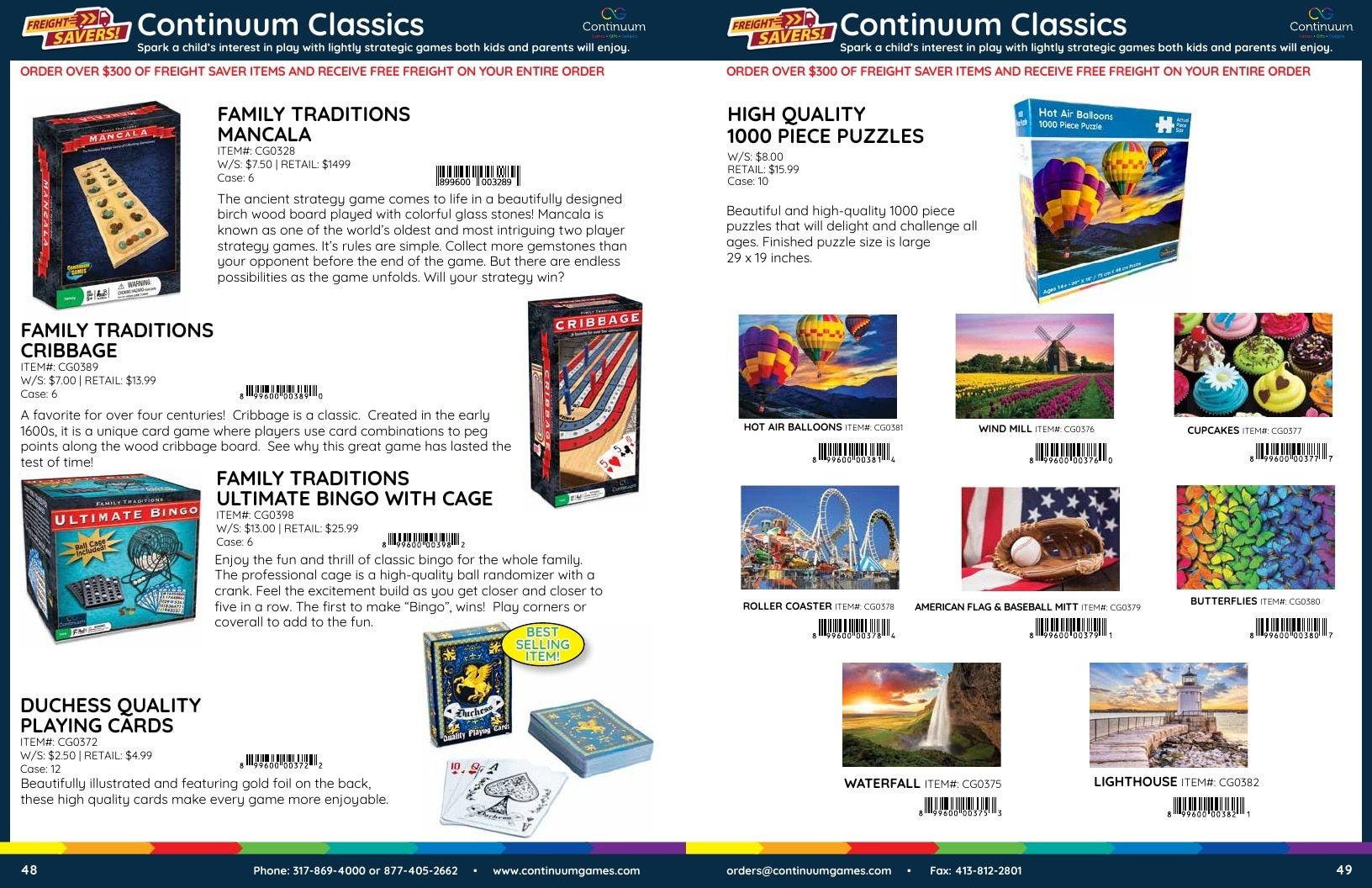 Continuum Games Annual Games Catalog Weekly Ad January 1 - December 31, 2026